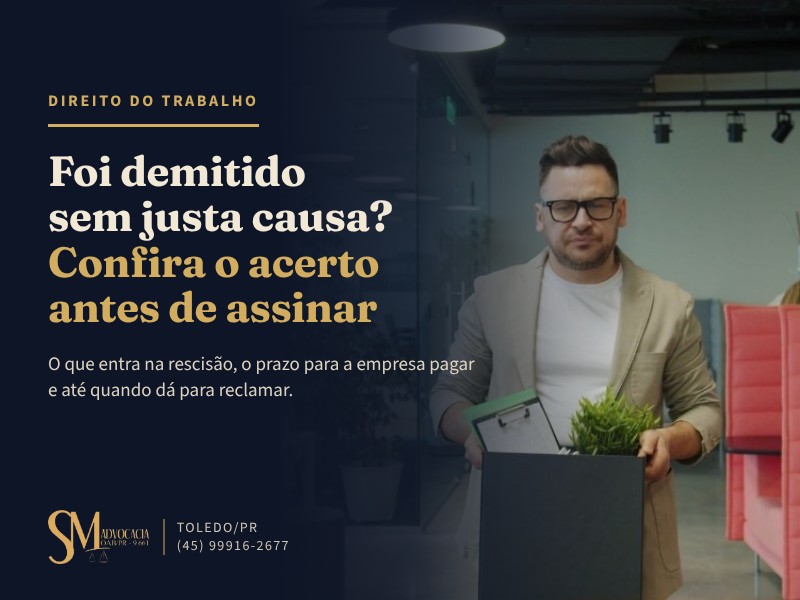 Foto Foi demitido sem justa causa? Confira o acerto antes de assinar